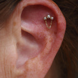 HALSTON PEARL + CHAIN - THREADLESS END piercing-zone.com