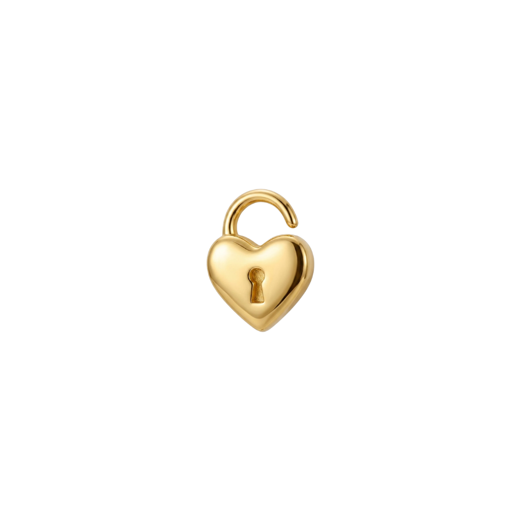HeartLock - 18K Gold Threadless/Threaded End - piercing - zone.com
