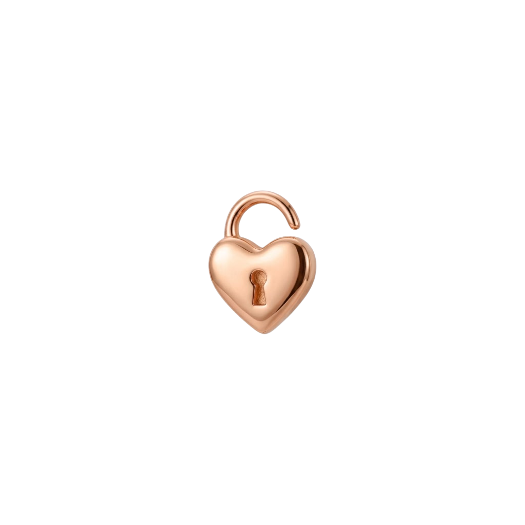 HeartLock - 18K Gold Threadless/Threaded End - piercing - zone.com