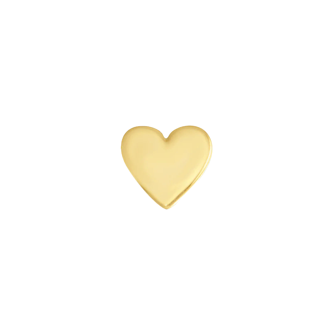 Heart 14K Gold Decorative End – Front View