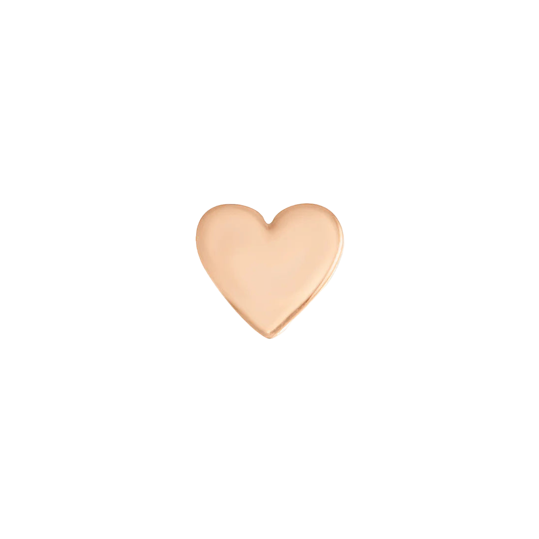 Heart Styled in Lobe Piercing with Coordinated Jewelry