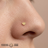 Heart – 14K Gold Threadless/Threaded End