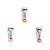 TAPERED BAGUETTE - MERCURY MIST TOPAZ THREADLESS END piercing-zone.com