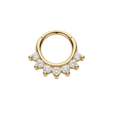 Hera Clicker - 18K Gold Lab Diamond Clicker Ring - piercing - zone.com