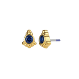 Hermes - 18K Gold Genuine Gem Threadless/Threaded End - piercing - zone.com