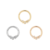 EFFERVESCENT - CZ - GOLD CLICKER piercing-zone.com