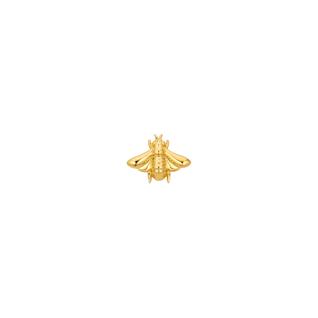 Honey Bee - 18K Gold Threadless/Threaded End - piercing - zone.com