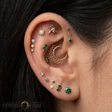 Hoplon - 18K Gold Gem Threadless/Threaded End