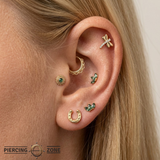 Horseshoe – 14K Gold Threadless/Threaded End