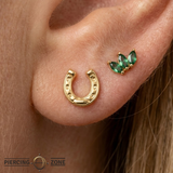 Horseshoe – 14K Gold Threadless/Threaded End