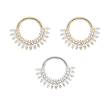 HYPNOTIC - CZ - SOLID 14KT GOLD CLICKER piercing-zone.com