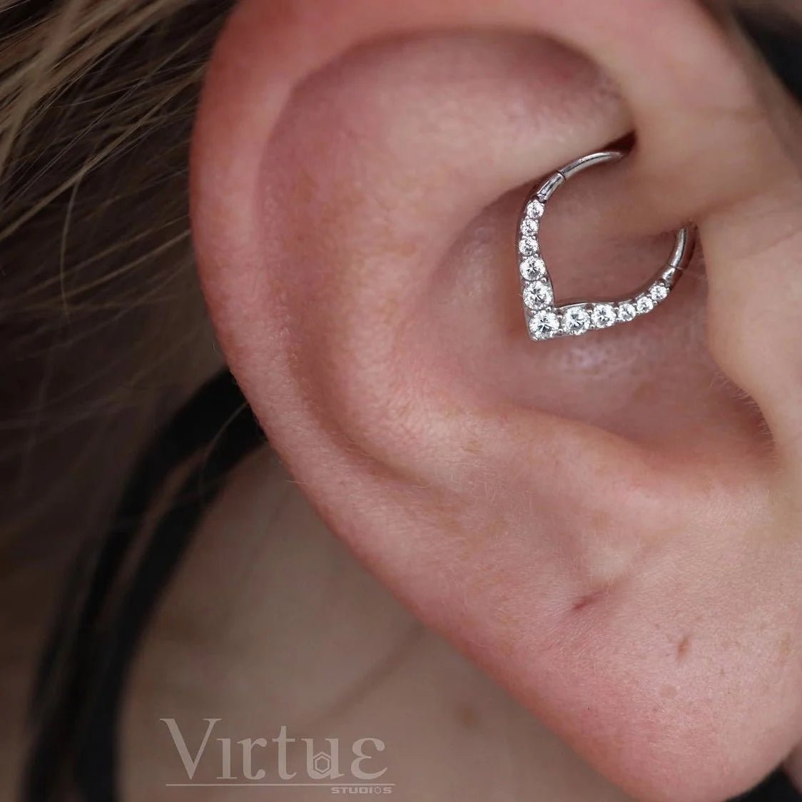 RISE + SHINE - CZ - SOLID 14KT GOLD CLICKER piercing-zone.com