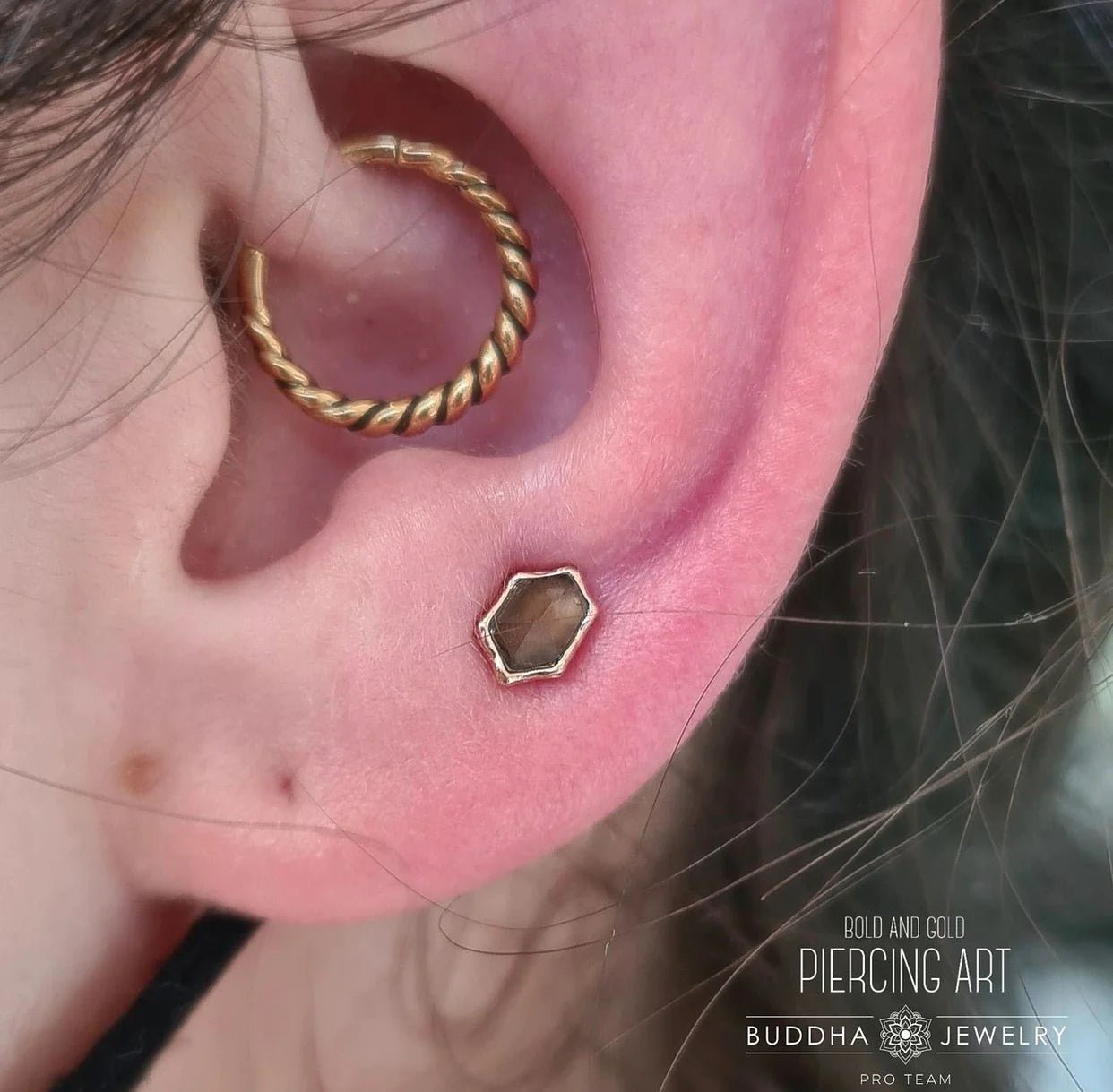 PUMP UP THE VOLUME - SMOKEY QUARTZ - THREADLESS END piercing-zone.com
