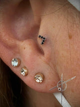 Chevron CZ – 14K Gold Geometric Threadless End