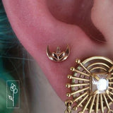 Guardian Mars – 14K Gold & CZ Threadless End