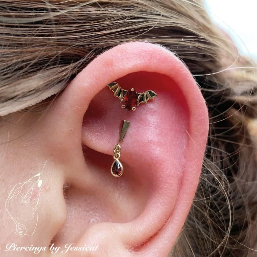 TILL DEATH GOLD 14K  - THREADLESS END piercing-zone.com