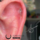 BUTTERFLY KISSES 14K GOLD  - THREADLESS END piercing-zone.com