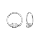 Fixed Marquise 6-Prong Seamless Ring – 14K Gold Design