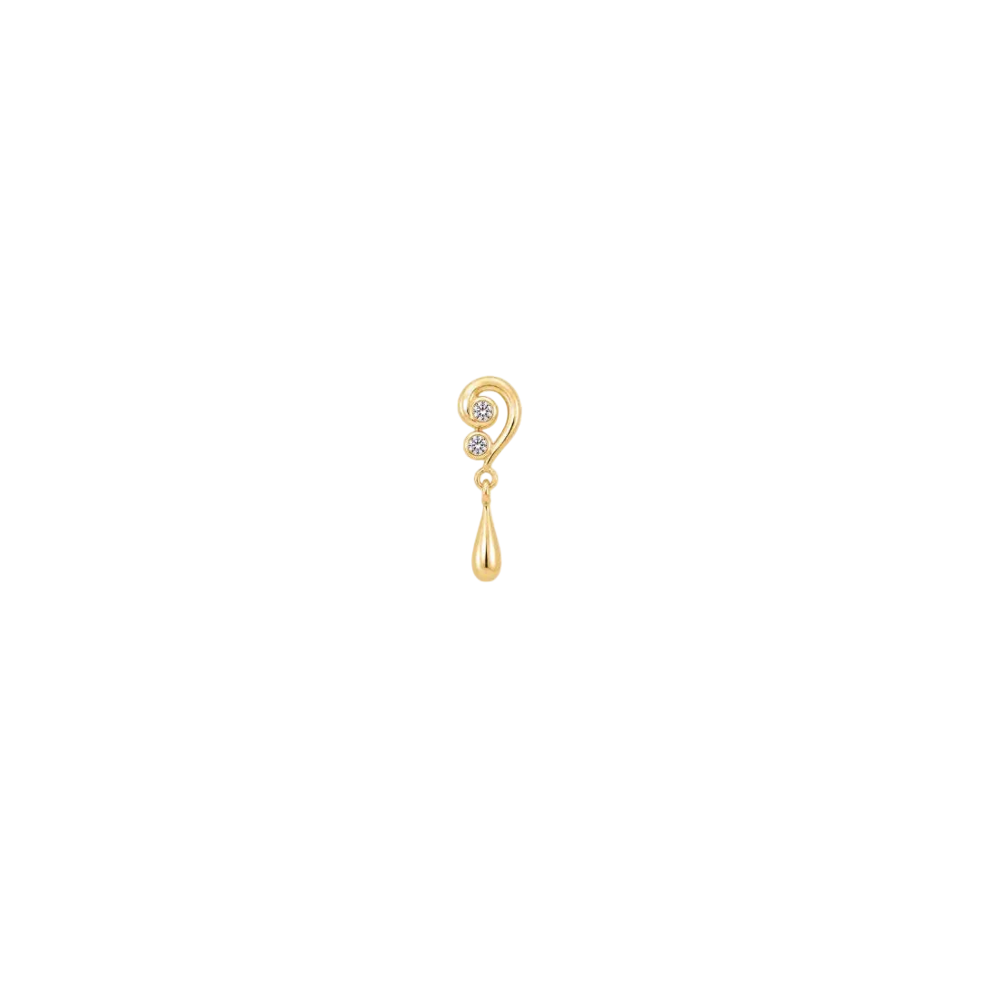 Incanto - 14K Gold CZ Threadless End - piercing - zone.com