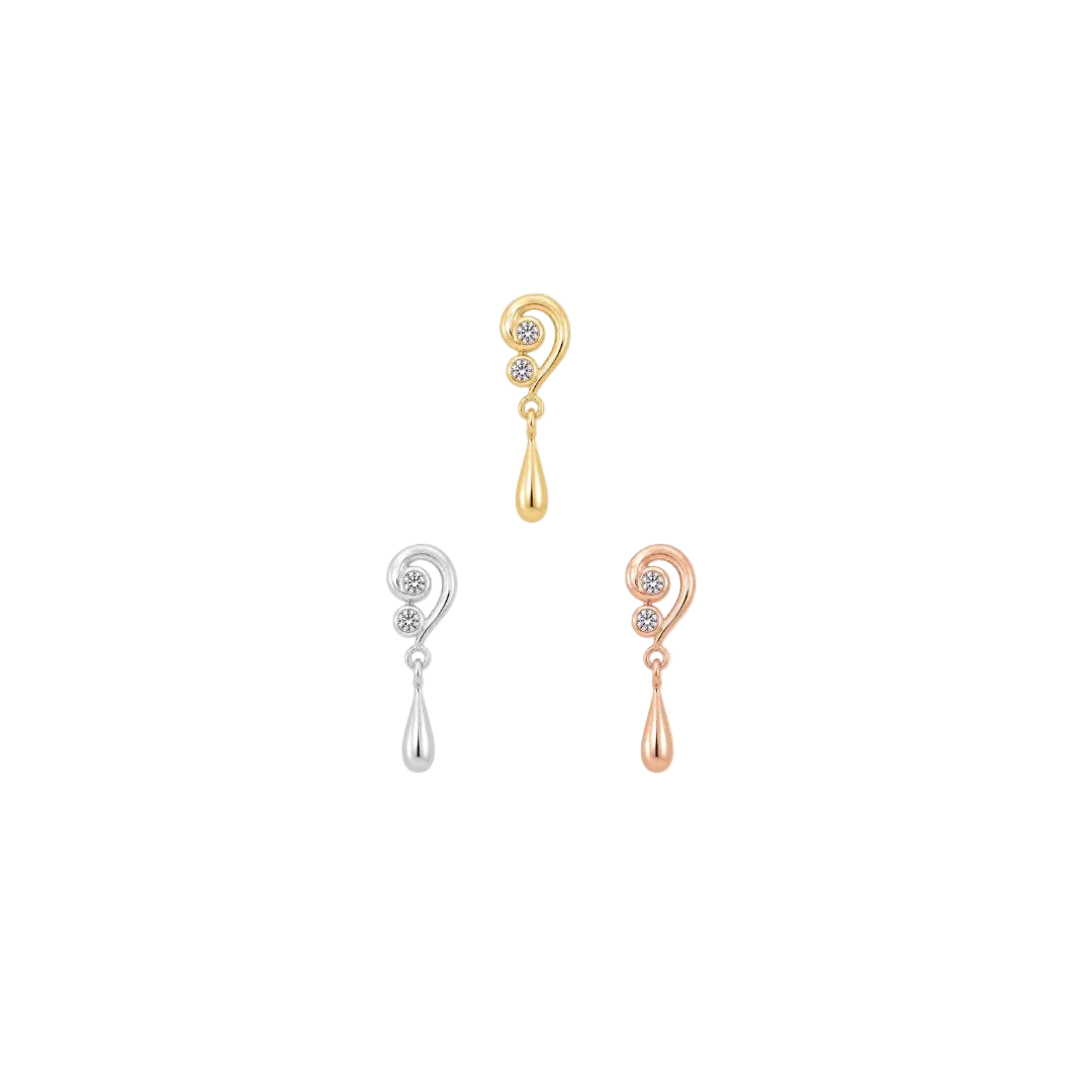 Incanto - 14K Gold CZ Threadless End - piercing - zone.com
