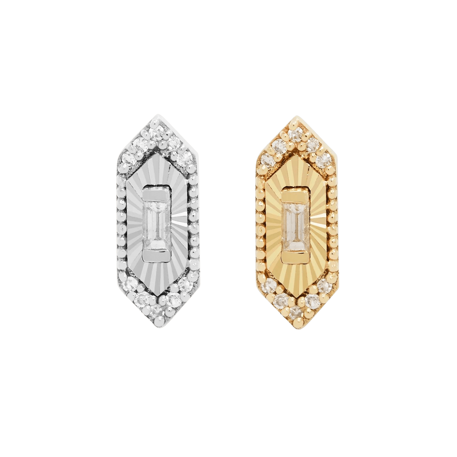 Inspire Diamond Threadless End – 14K Gold Laser-Cut Jewelry