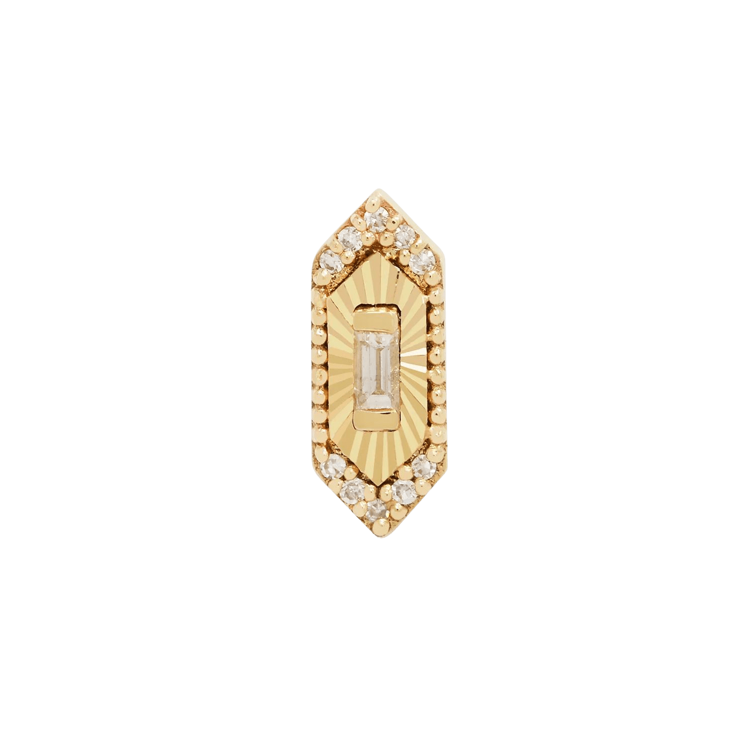 Inspire Diamond Threadless End – 14K Gold Laser-Cut Jewelry