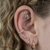 Inspire – Diamond – 14K Gold Threadless End