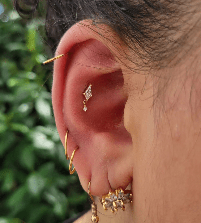 IT'S ALL HAPPENING - DANGLE CZ - THREADLESS END piercing-zone.com
