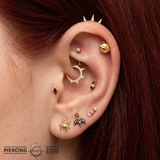 Jack O. Lantern - 18K Gold Threadless/Threaded End