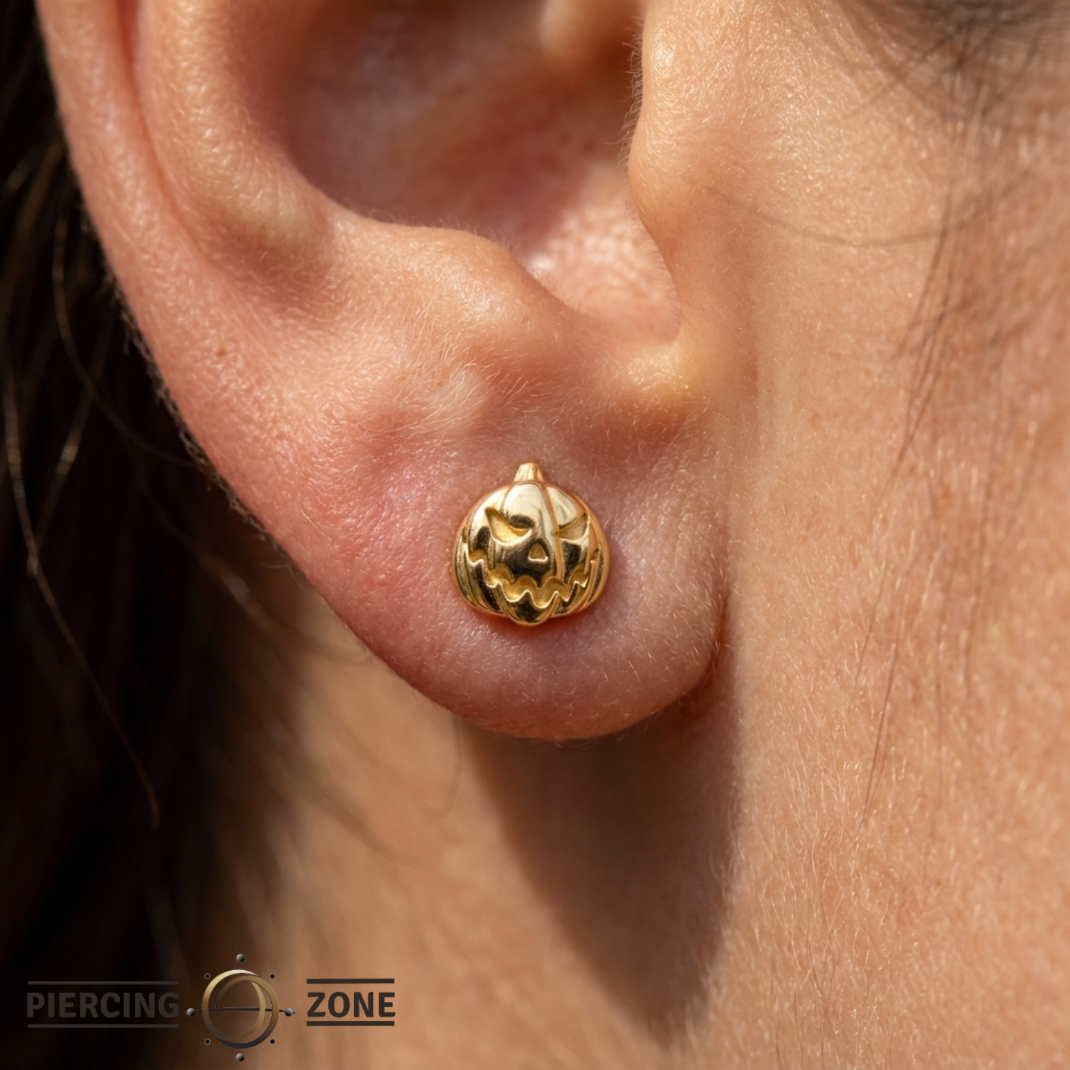 Jack O. Lantern - 18K Gold Threadless/Threaded End