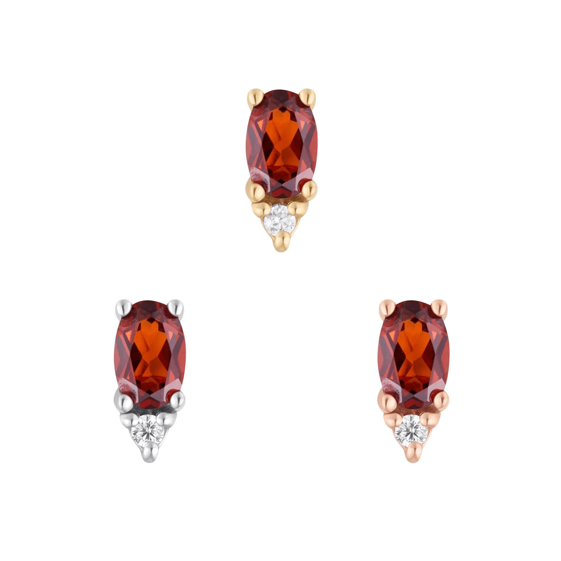 January Birthstone Garnet Jewelry – Desden Minimalist End in Gold
