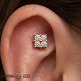 Kalos Kagathos - 18K Gold Gem Threadless/Threaded End