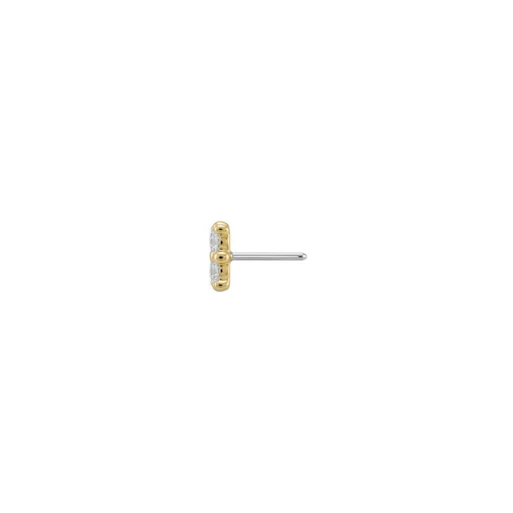 Kalos Kagathos - 18K Gold Gem Threadless/Threaded End - piercing - zone.com
