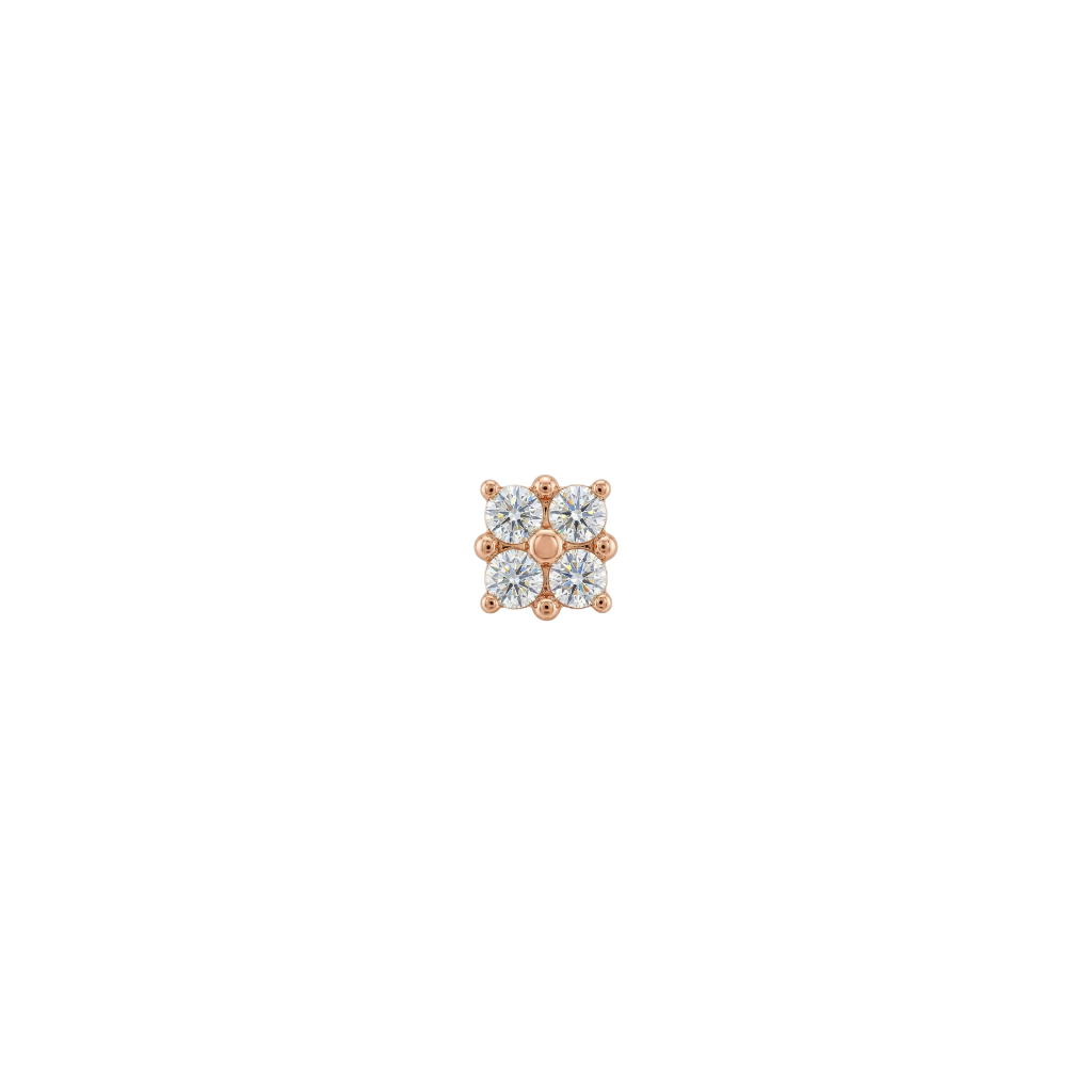 Kalos Kagathos - 18K Gold Gem Threadless/Threaded End - piercing - zone.com