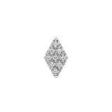 Kite Illusion 9- Stones – 14K Gold Threadless/Threaded End