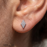 Kite Illusion 9- Stones – 14K Gold Threadless/Threaded End