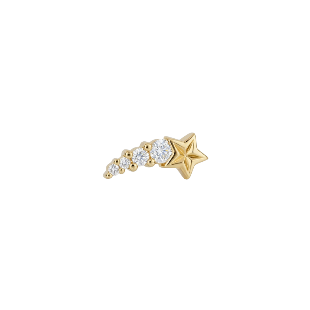 Koios - 18K Gold Gem Threadless/Threaded End - piercing - zone.com