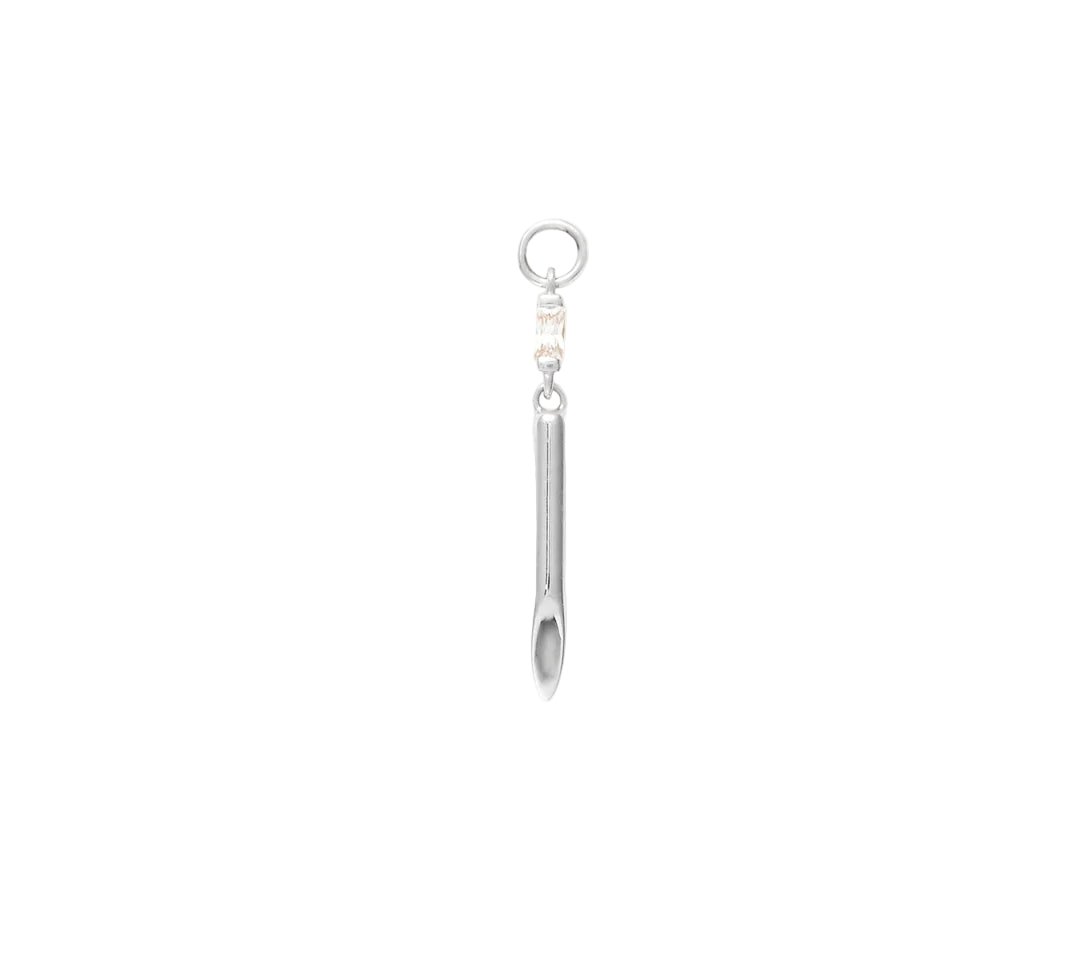 Kulture – CZ Needle Charm – 14K Gold