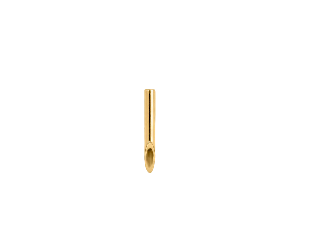 Kulture – Needle Silhouette – 14K Gold Threadless End