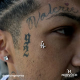 Model Wearing LA in Helix Piercing – Urban Styling