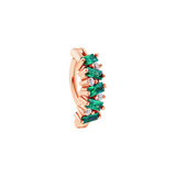 Lady Rebekah - 14K & 18K Gold Gem Rook Clicker - piercing - zone.com