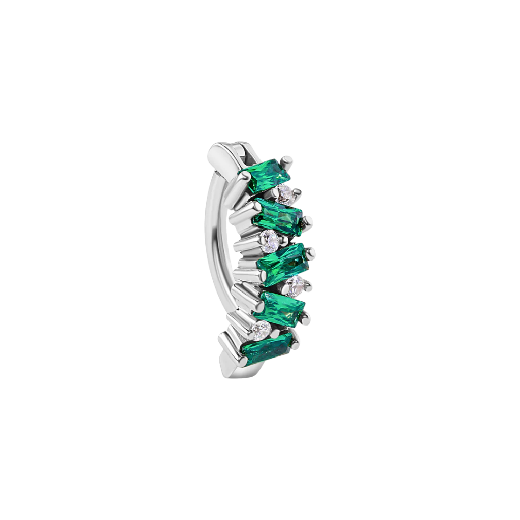 Lady Rebekah - 14K & 18K Gold Gem Rook Clicker - piercing - zone.com