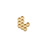Large Honeycomb - 18K Gold Threadless End - piercing - zone.com