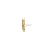 Large Honeycomb - 18K Gold Threadless End - piercing - zone.com