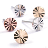 Lazer Disk – Laser-Textured – 14K Gold Threadless End