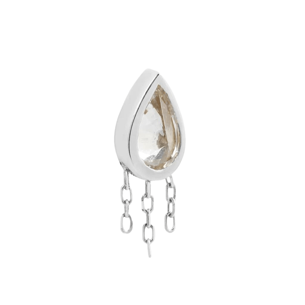 LET'S DANCE - CZ + CHAIN - THREADLESS END piercing-zone.com