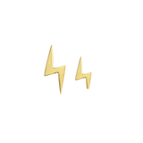 Lightning Bolt – 14K Gold Threadless & Threaded End