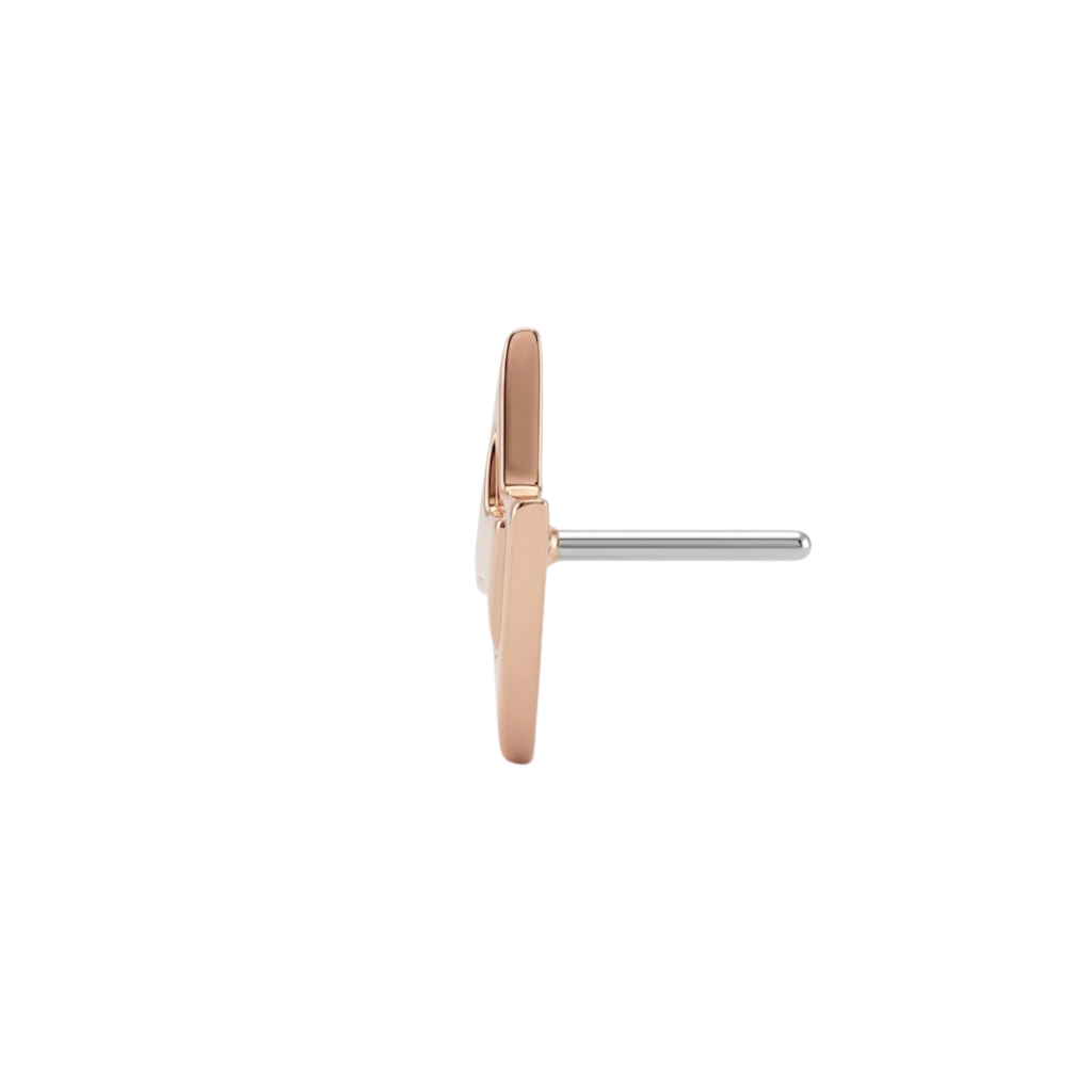 Lightning Bolt 2 - 18K Gold Threadless/Threaded End - piercing - zone.com