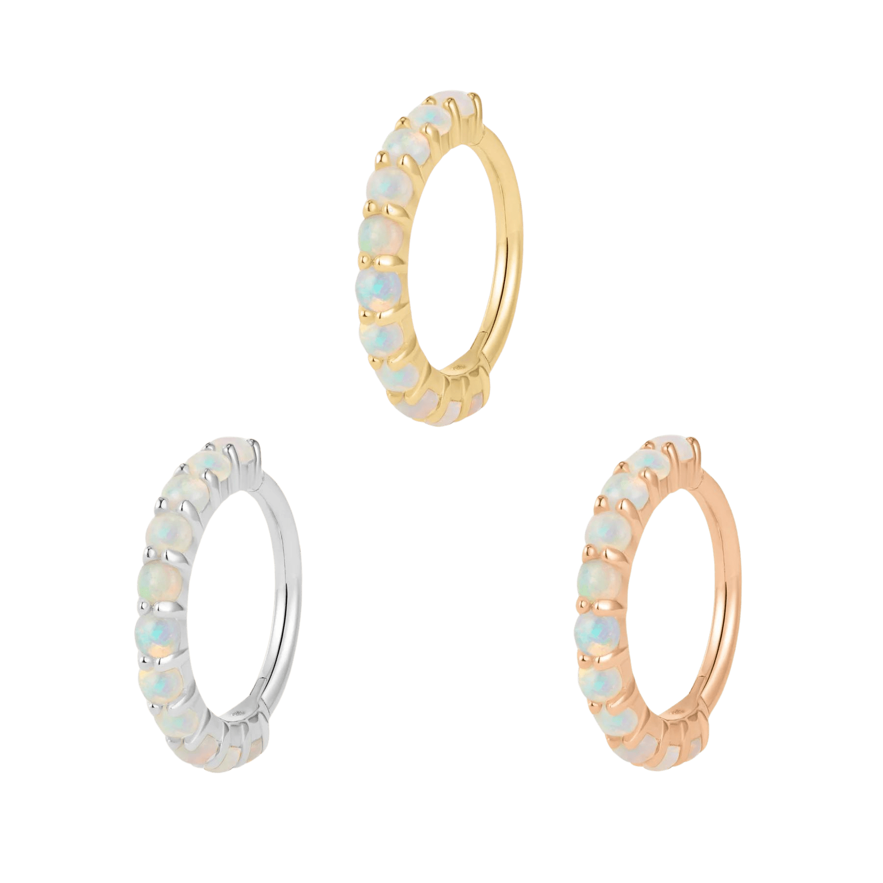 Lillia Opal Clicker – Solid 14K Gold Australian Opal Ring