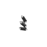 STAXX - BLACK SPINEL - THREADLESS END piercing-zone.com